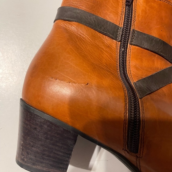 Lav Artigiana Brown Leather Women’s Size 9.5 Strap Boots - Picture 7 of 11